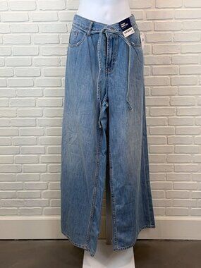 Old Navy High-Rise Baggy Wide Leg Jeans Light Wash Size 12